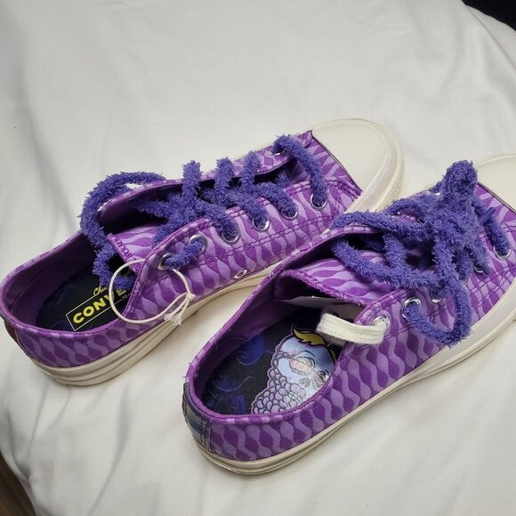 Converse Chuck Taylor All Star Low Top Purple Wavy Fuzzy Lace Sneakers 5M/7W - Picture 3 of 13